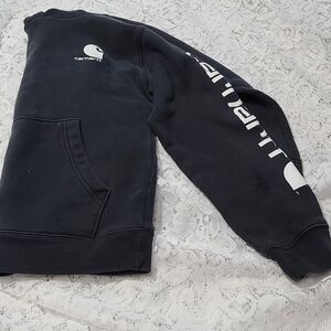 Carhartt Black Hoodie Please READ description. Youth Size Med